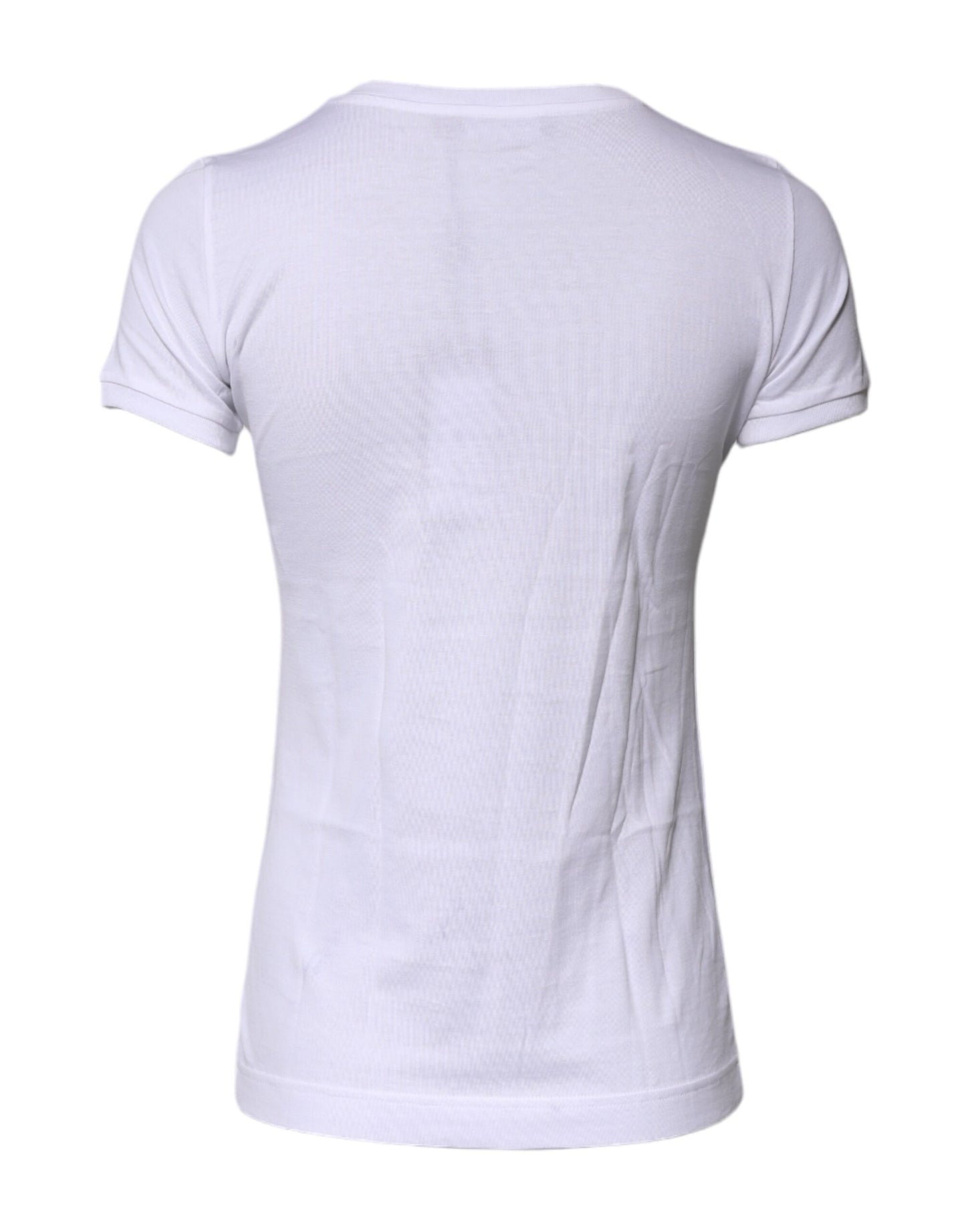 White #DGFAMILY Cotton Embroidery T-shirt