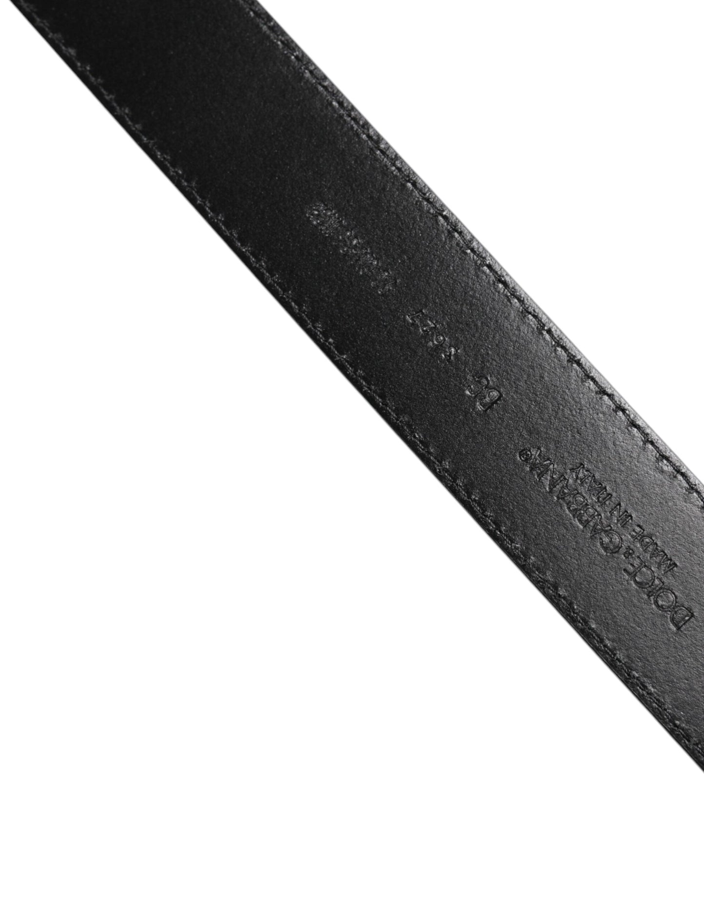 Black Leather Metal Buckle Classic Belt