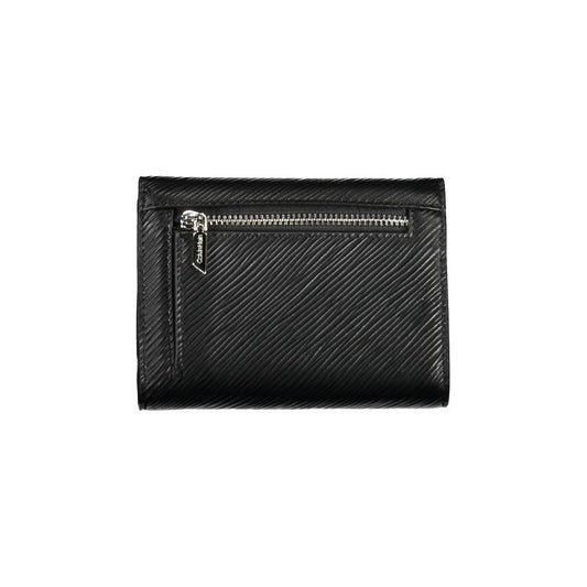 Black Polyurethane Women Wallet