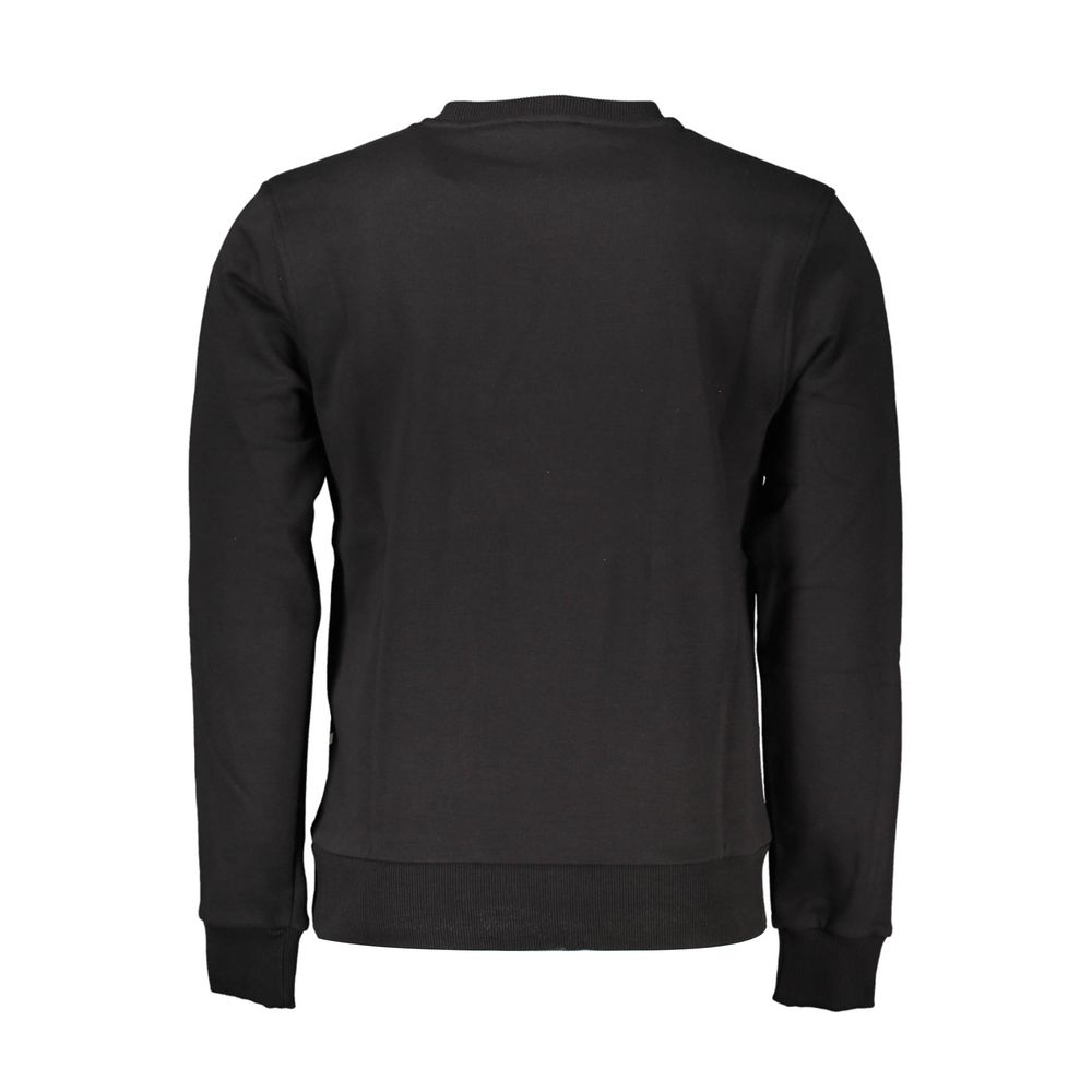 Black Cotton Men Sweatshirt