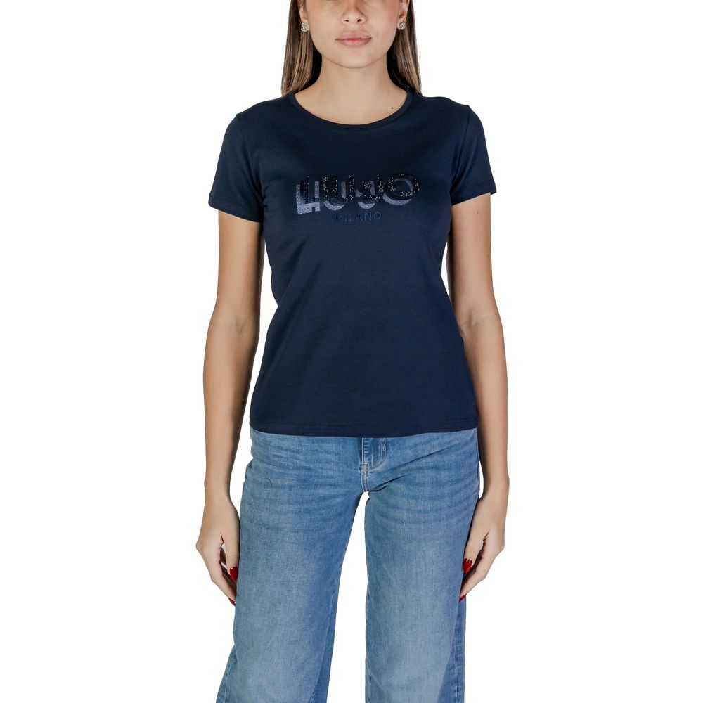 Blue Cotton Tops & T-Shirt