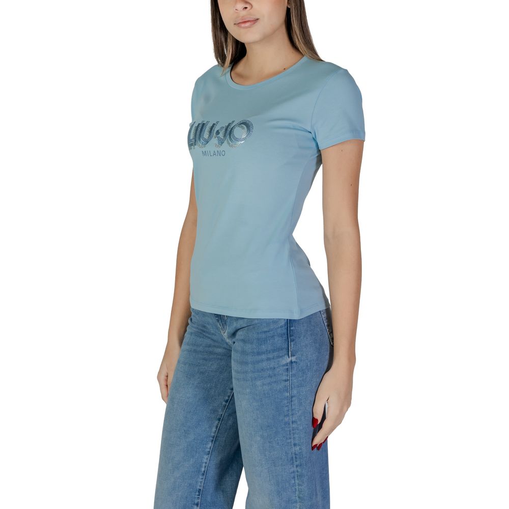 Blue Cotton Tops & T-Shirt