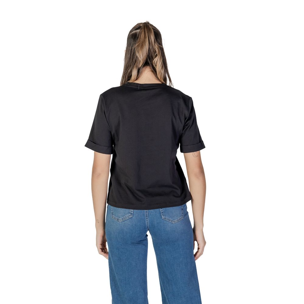 Black Cotton Tops & T-Shirt