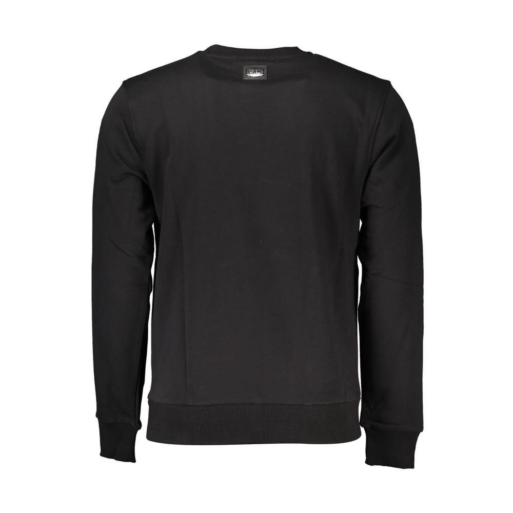 Black Cotton Men Sweatshirt
