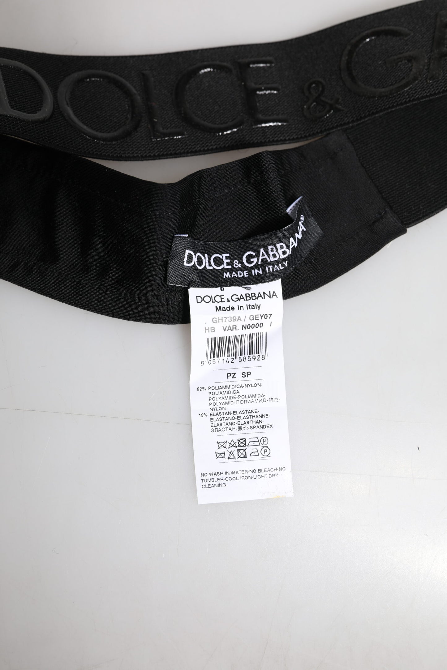 Black DG Logo Nylon Knitted Men Head Band Hat