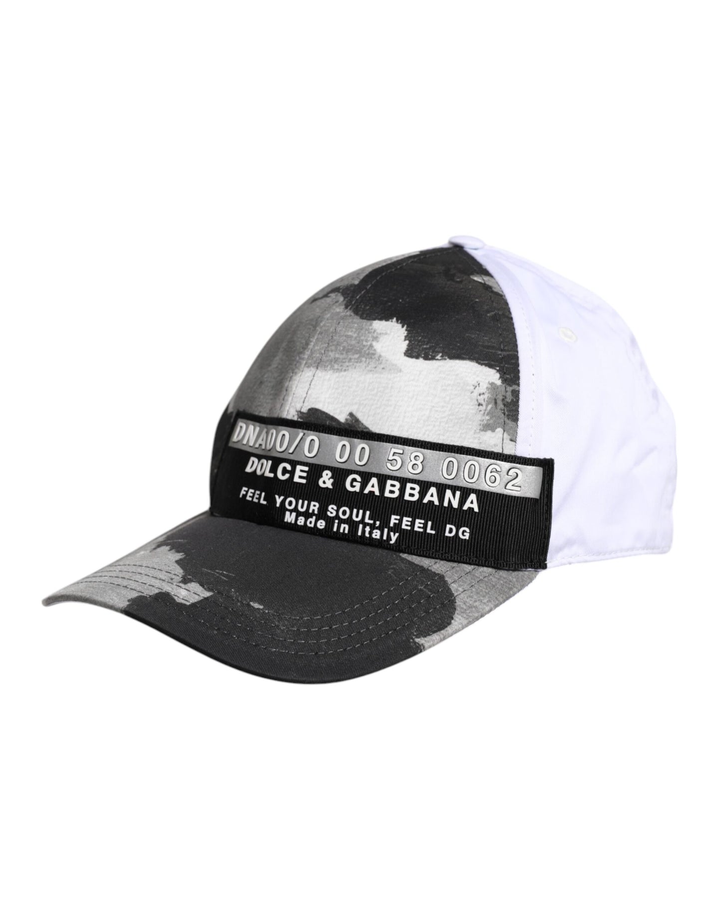 White Gray Camouflage 6 Panels Baseball Cap
