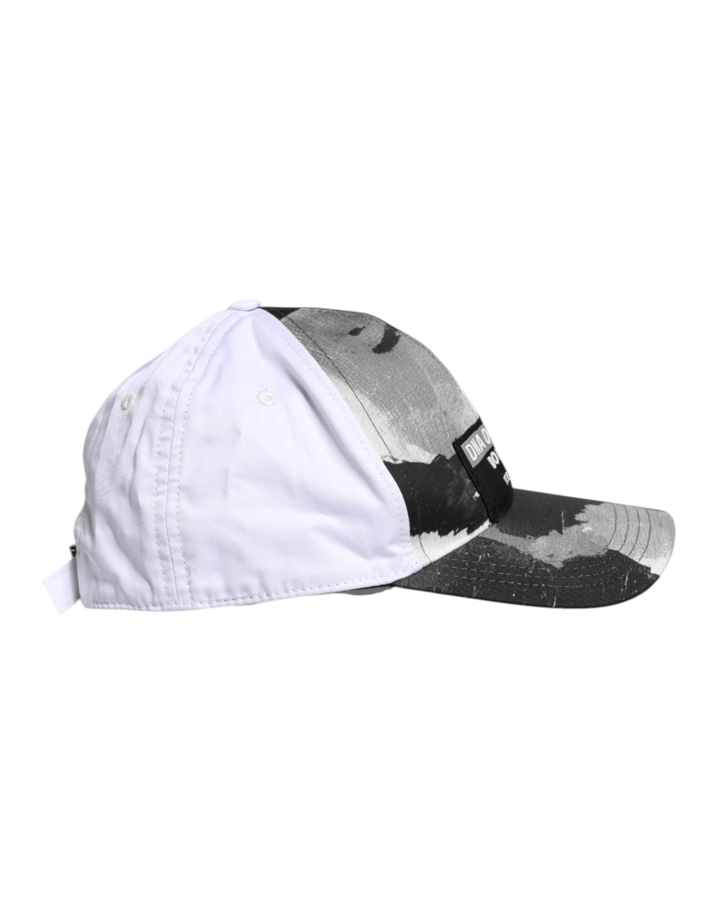 White Gray Camouflage 6 Panels Baseball Cap