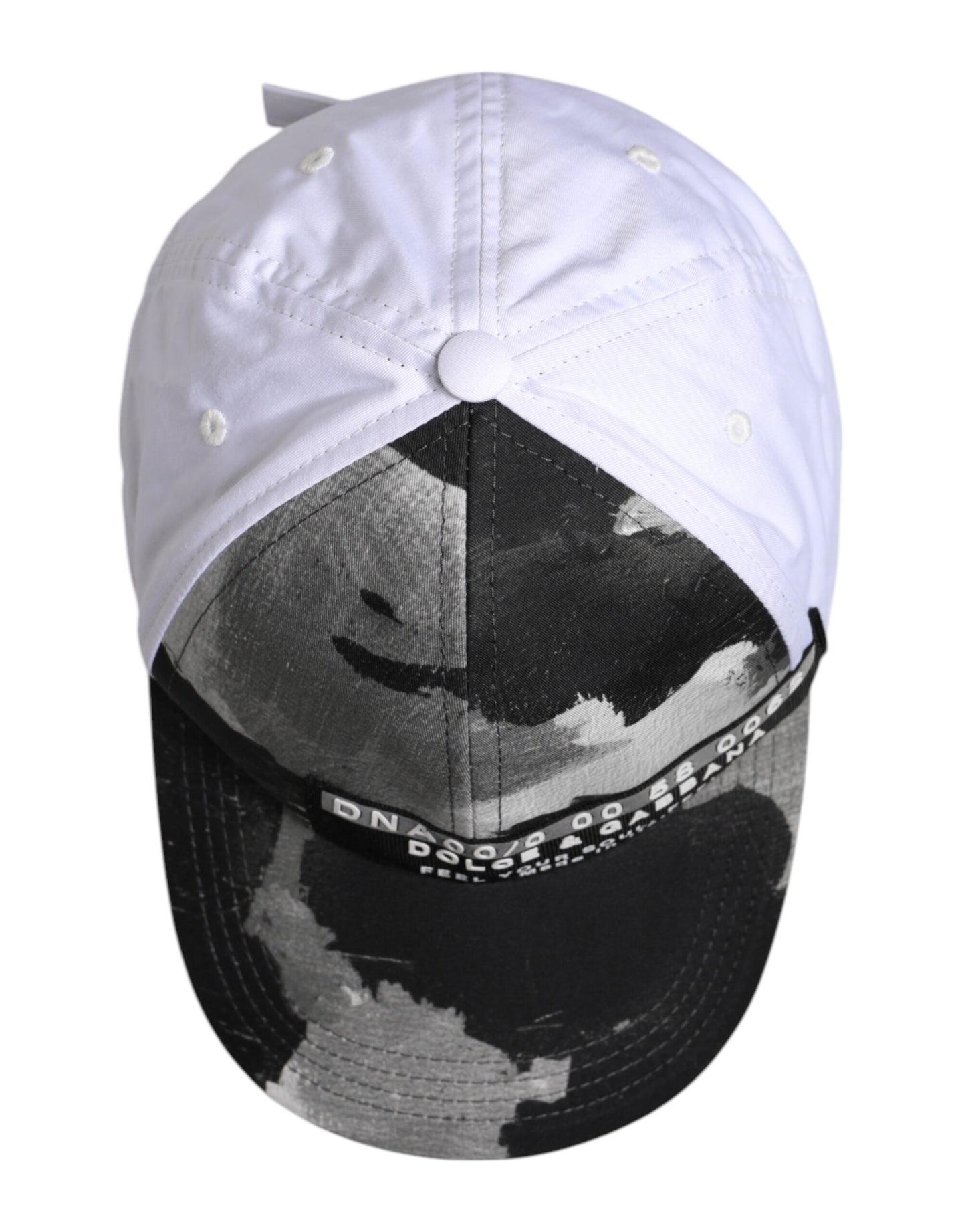 White Gray Camouflage 6 Panels Baseball Cap