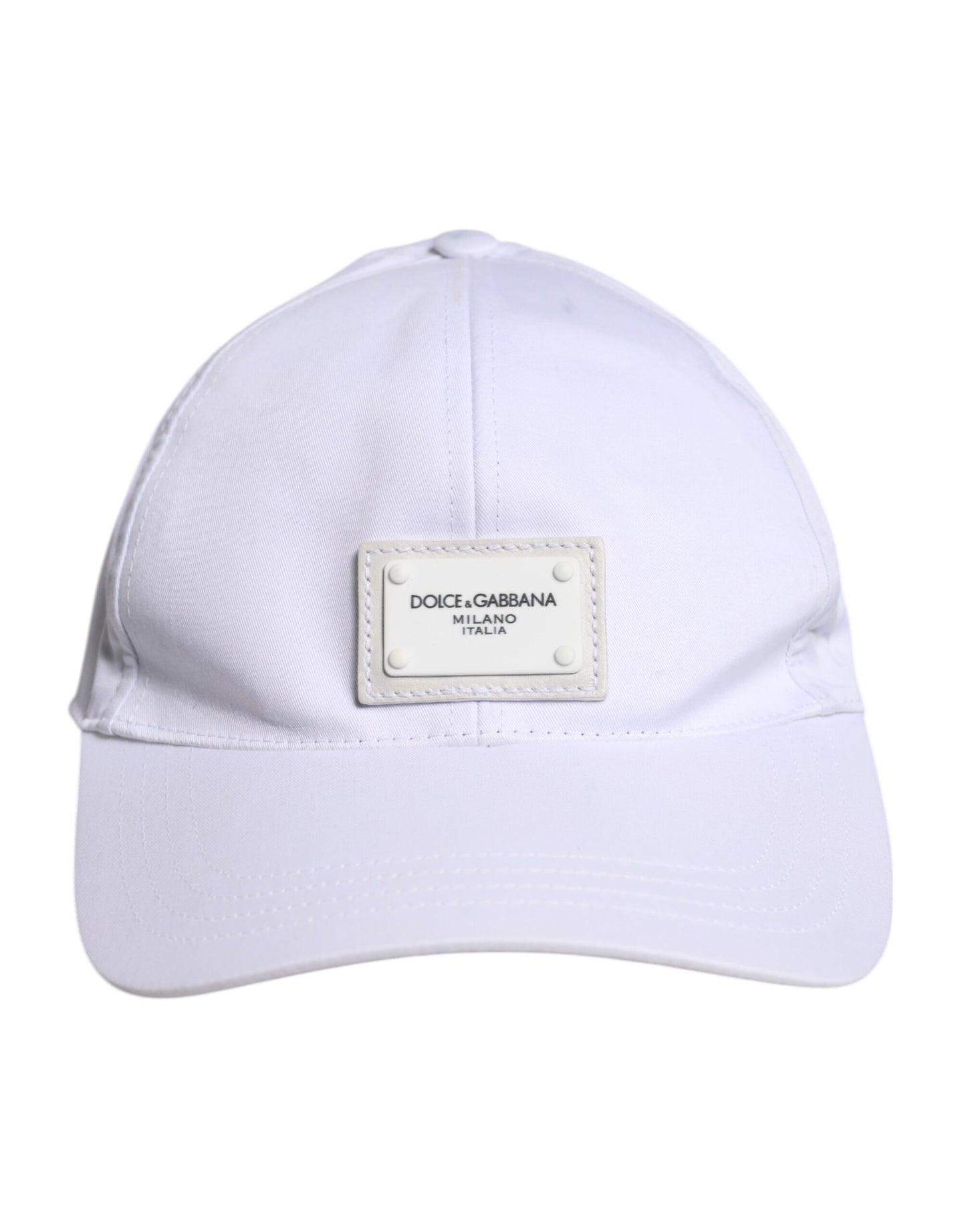 White DG Logo Plaque 6 Panels Baseball Cap