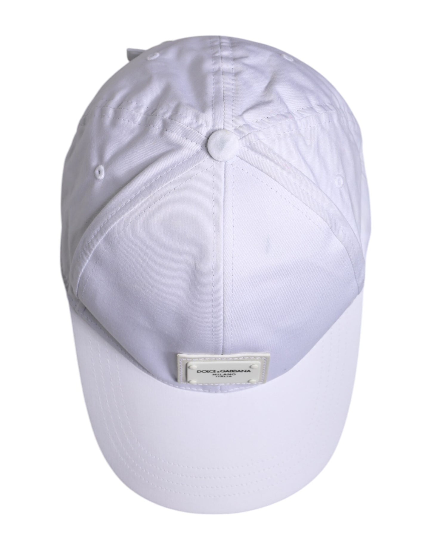 White DG Logo Plaque 6 Panels Baseball Cap
