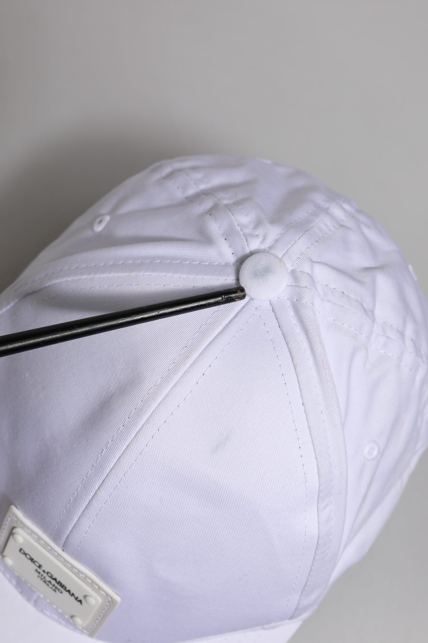 White DG Logo Plaque 6 Panels Baseball Cap