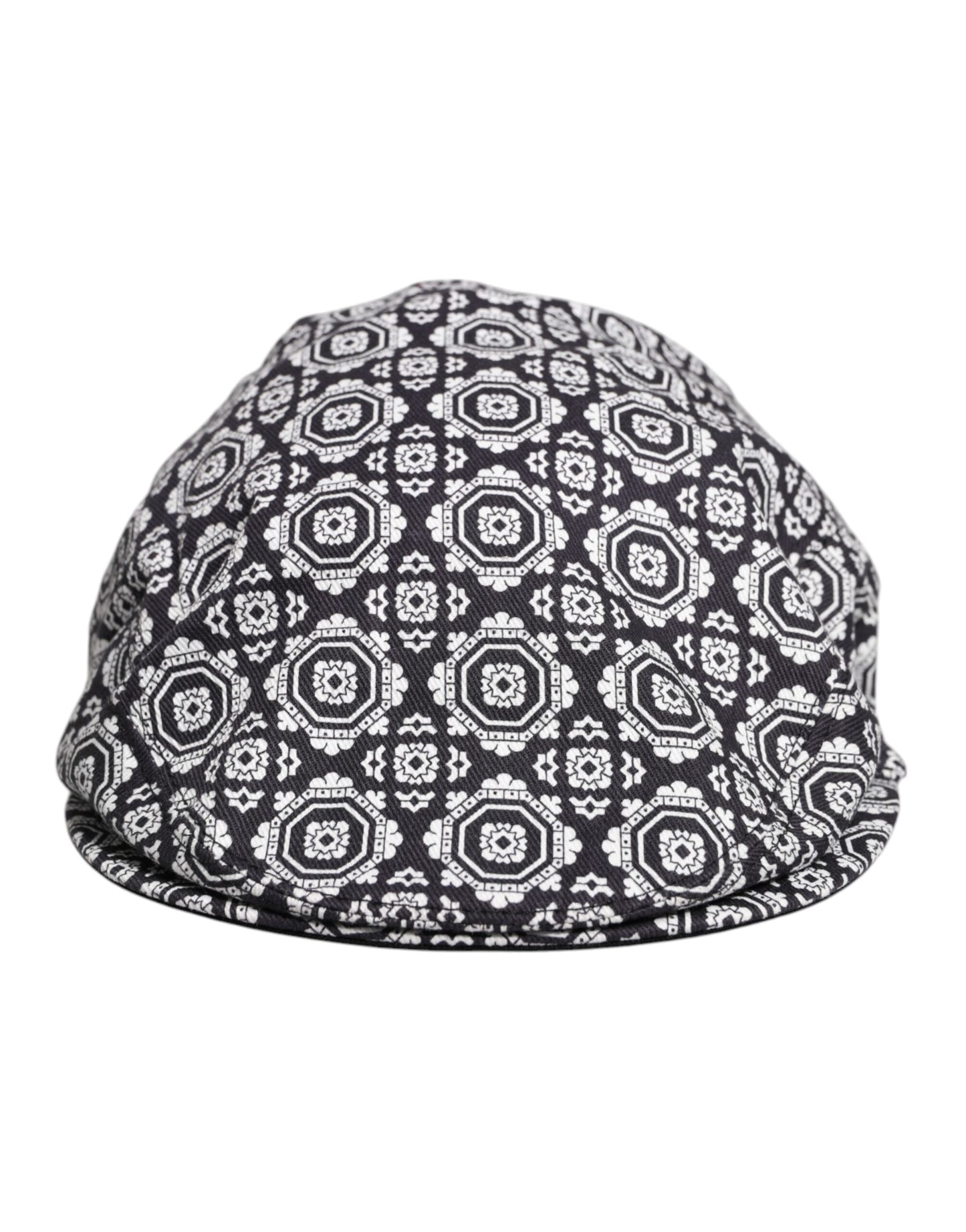 Black White Printed Newsboy Capello Cabbie Hat