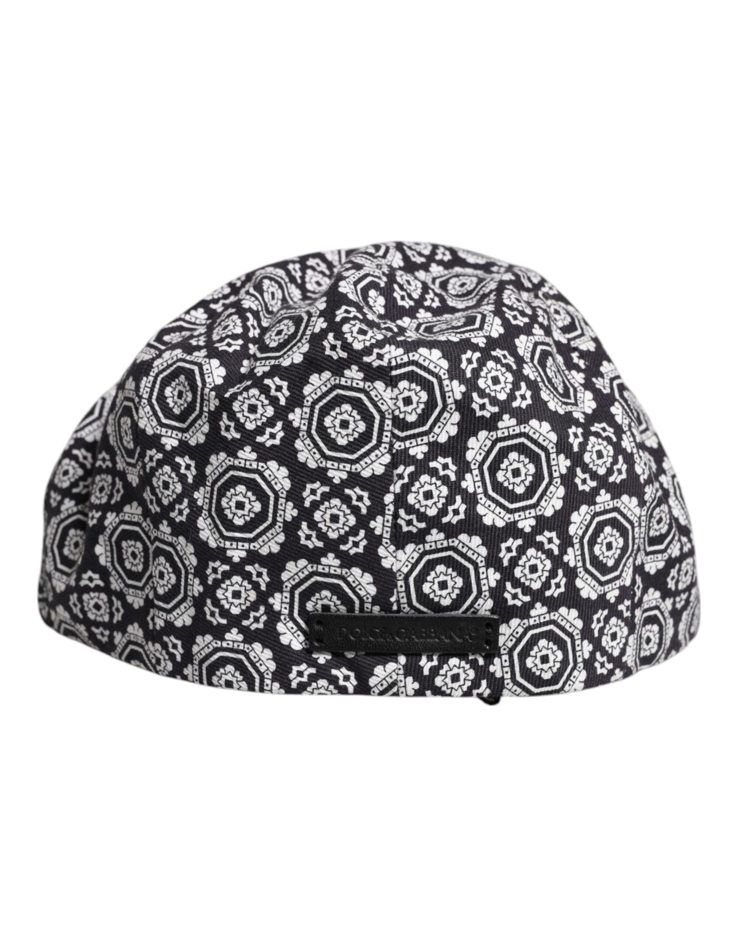 Black White Printed Newsboy Capello Cabbie Hat