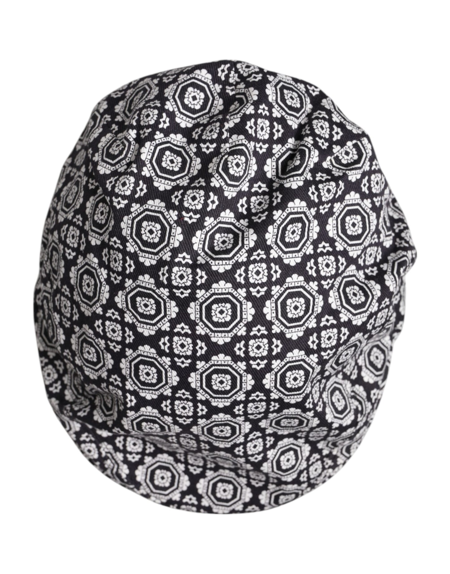 Black White Printed Newsboy Capello Cabbie Hat