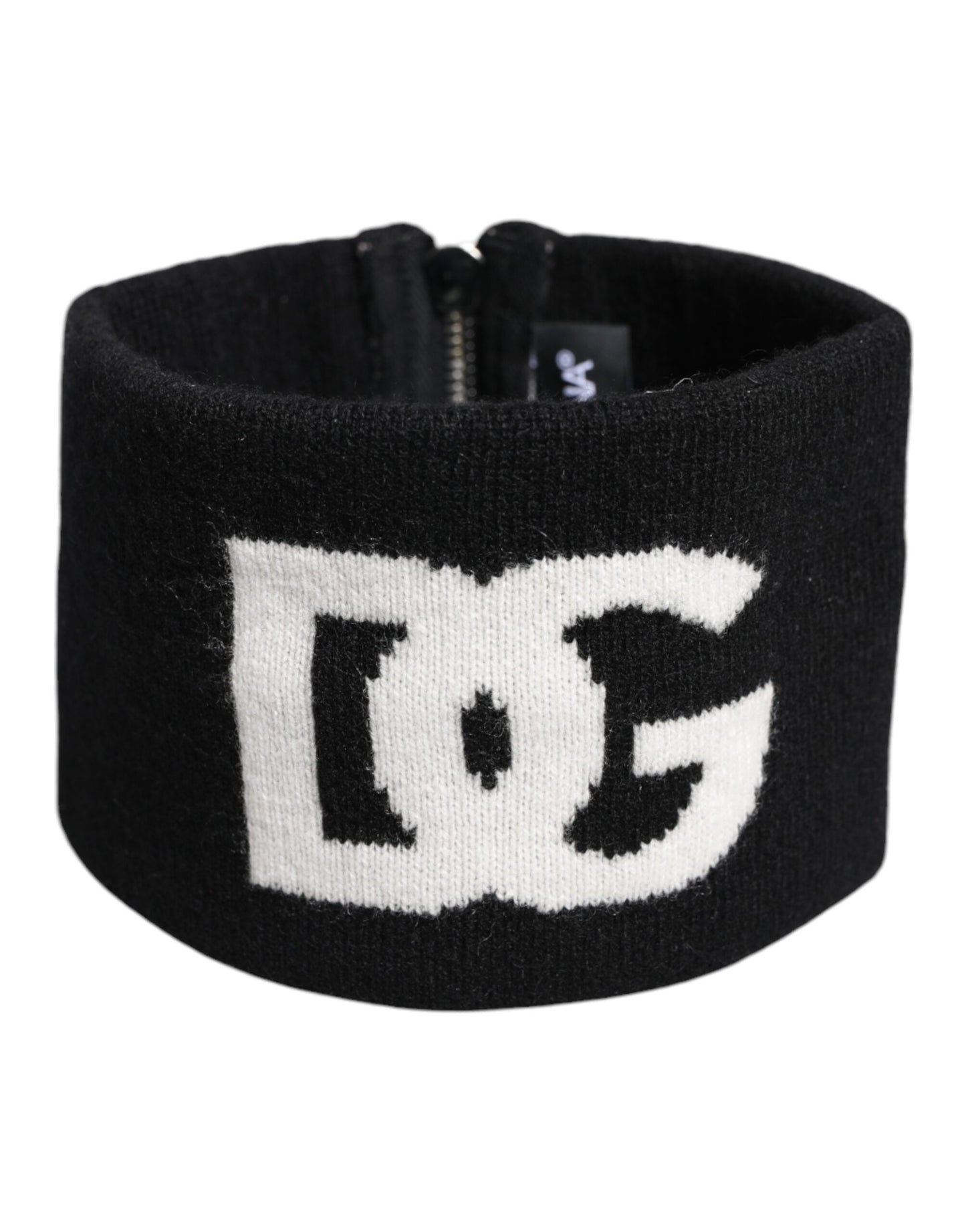 Black White Knitted Headband Hat