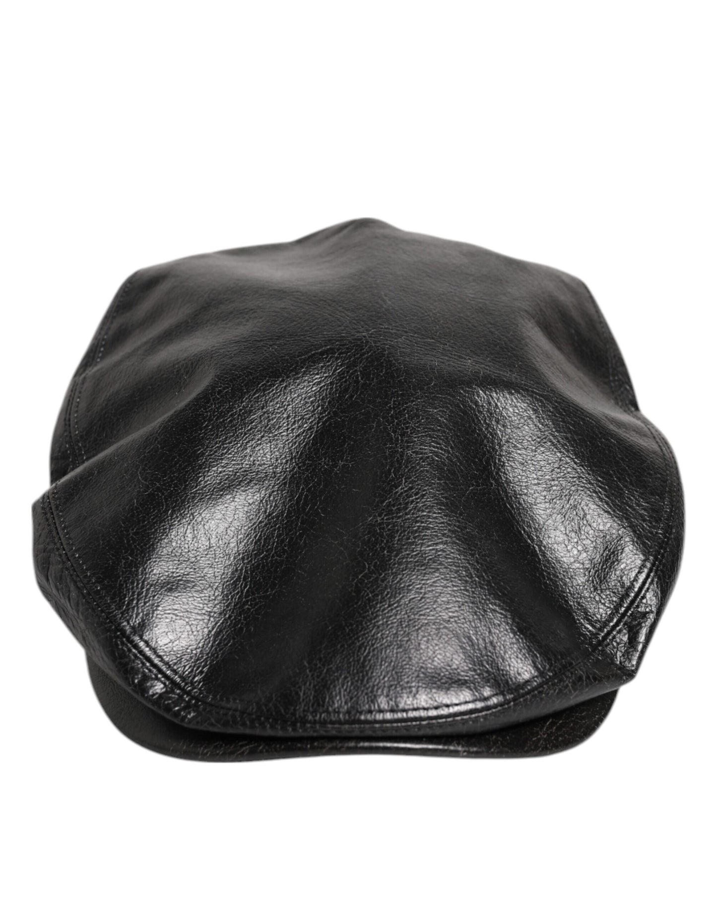 Black Calf Newsboy Capello Cabbie Hat