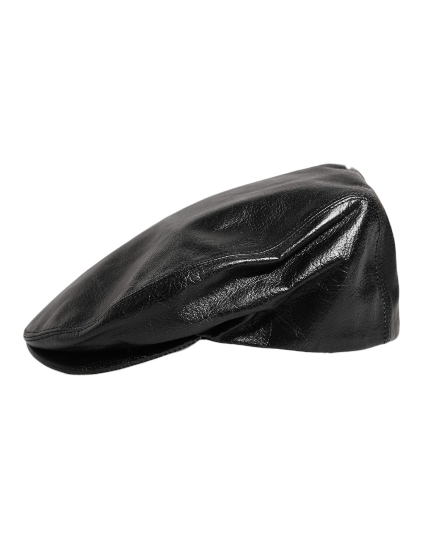 Black Calf Newsboy Capello Cabbie Hat