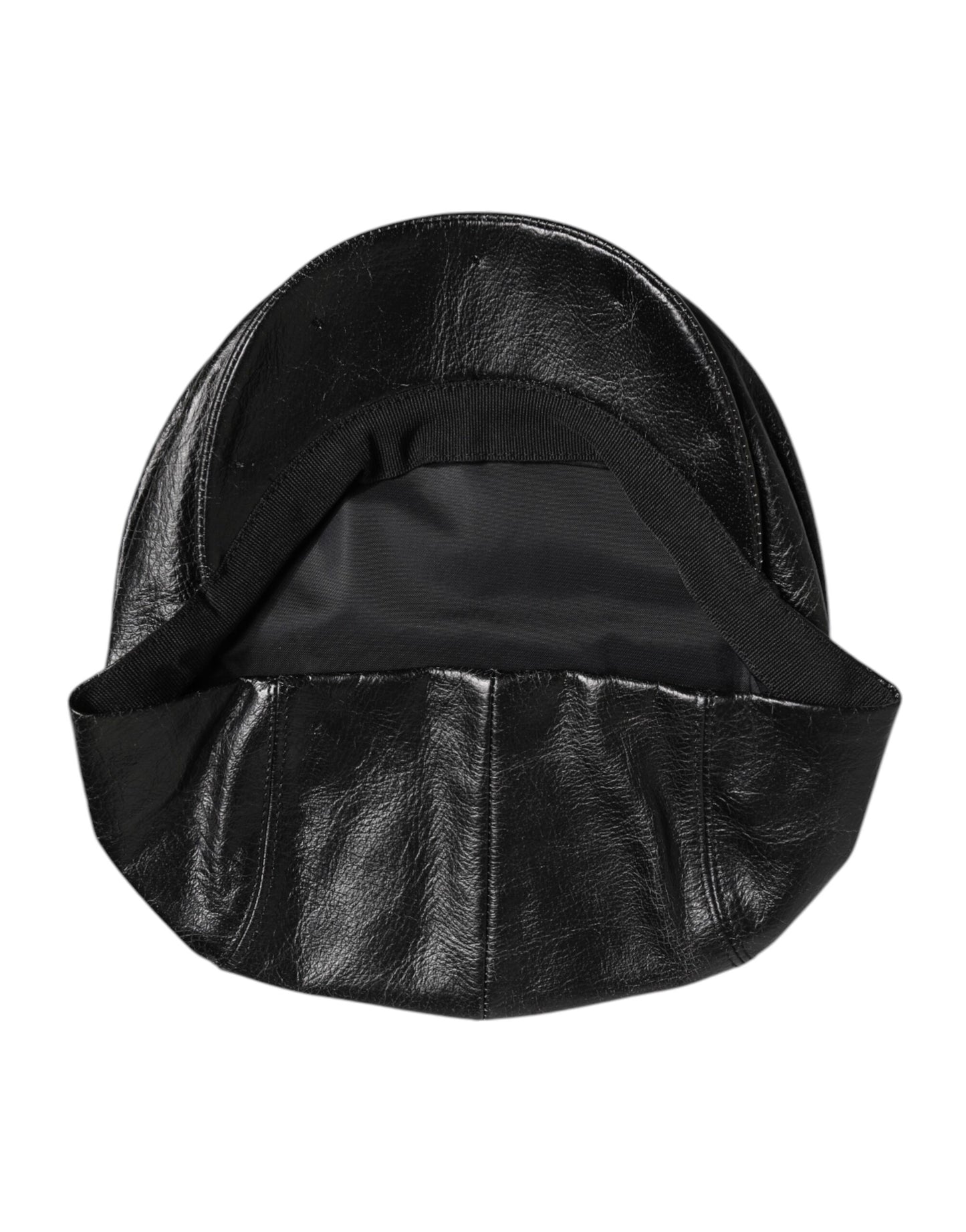 Black Calf Newsboy Capello Cabbie Hat