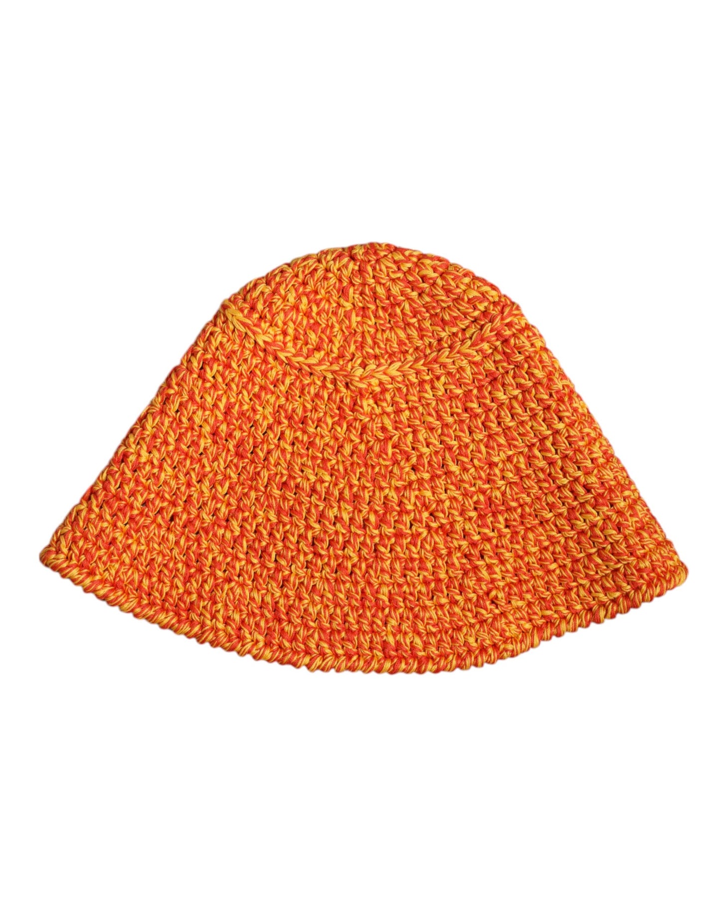 Orange Cotton Crochet DG Logo Bucket Hat