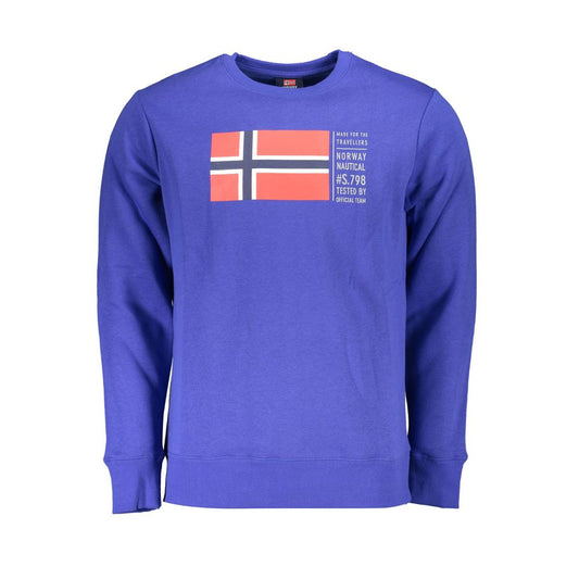 Blue Cotton Men's Sweatshirt