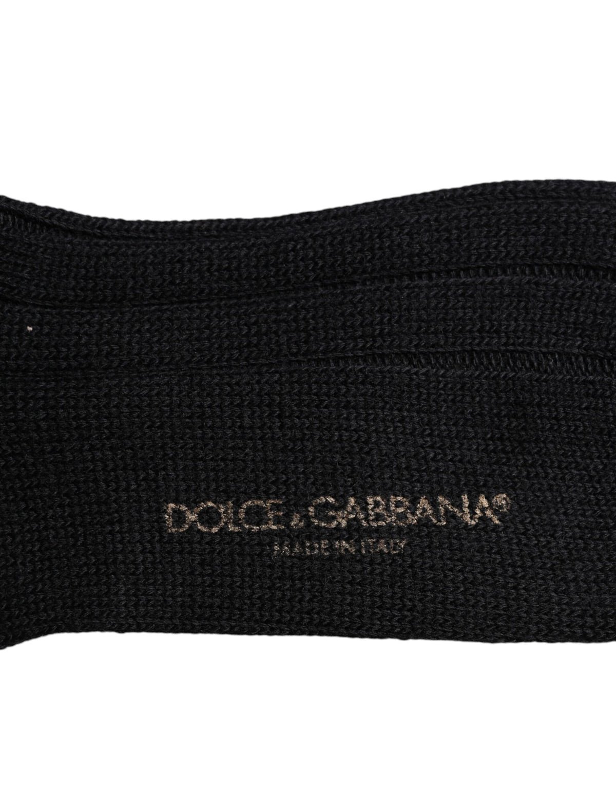 Black DG Logo Print Over The Calf Socks
