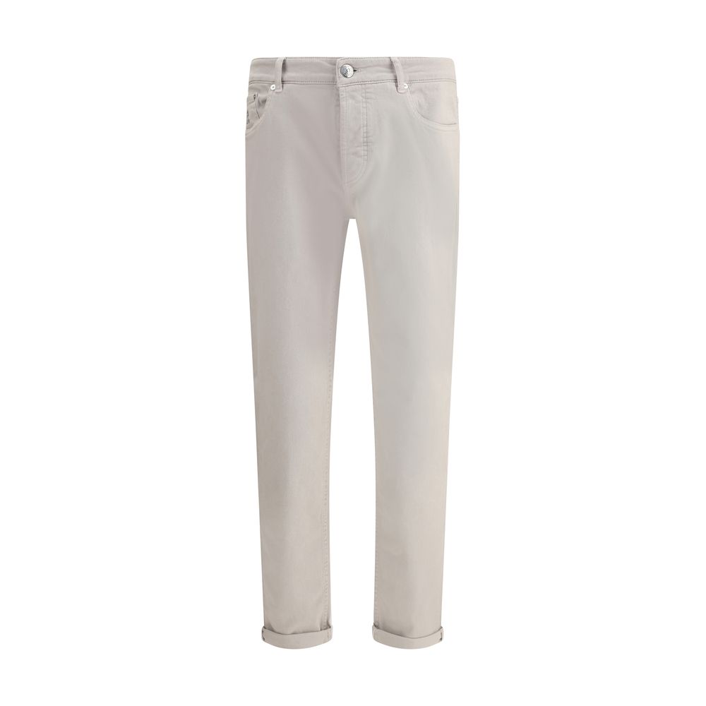 Jeans with turn-up hem