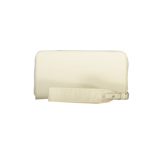 Beige Polyurethane Women Wallet