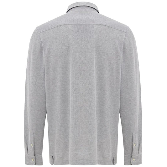 Gray Cotton Dress Shirt