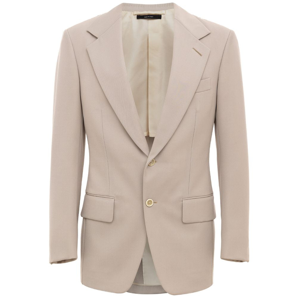 Beige Wool Clothing