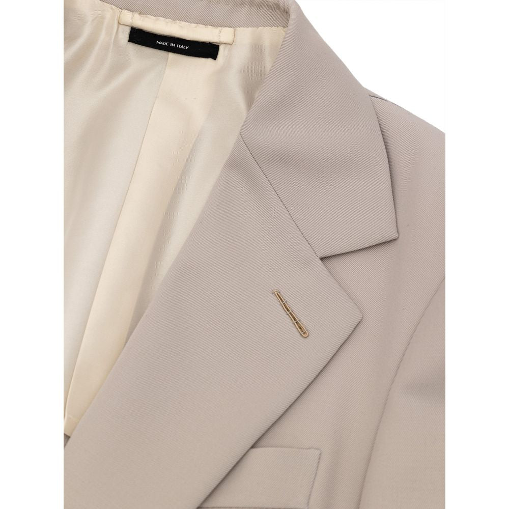 Beige Wool Clothing