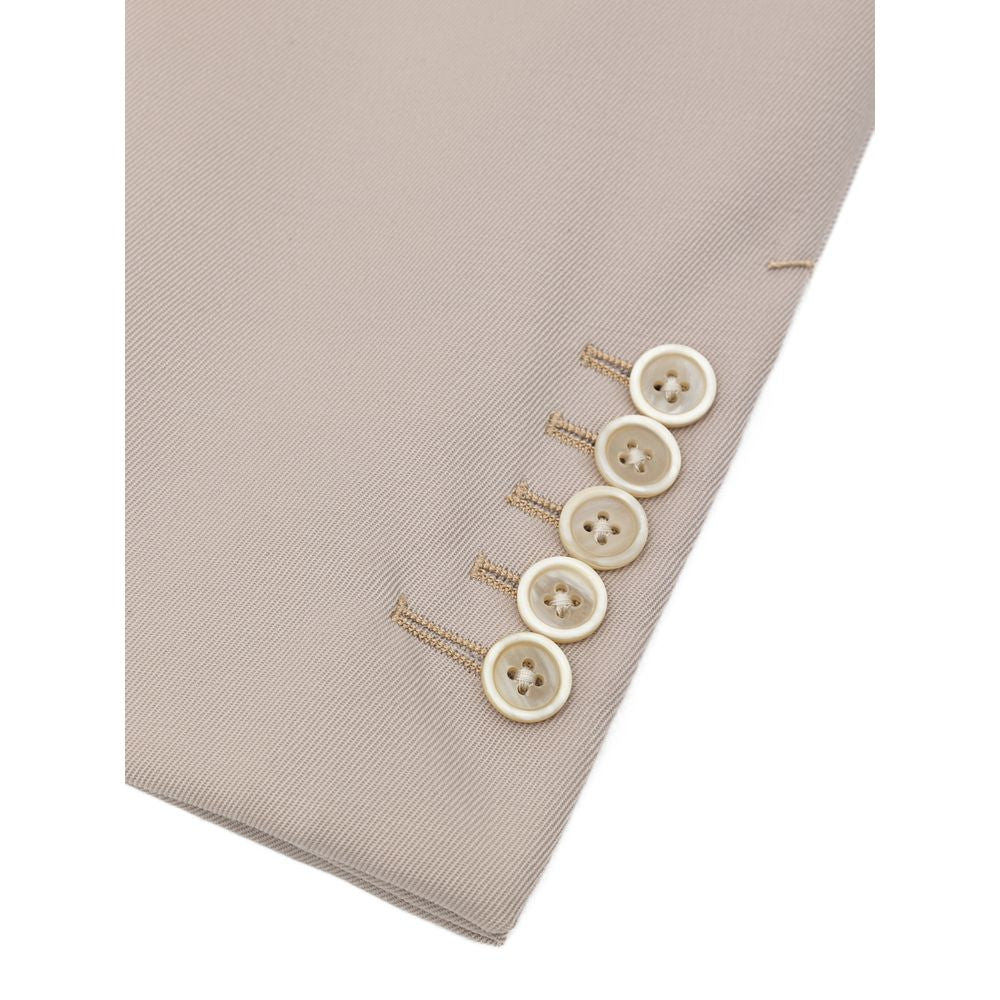 Beige Wool Clothing