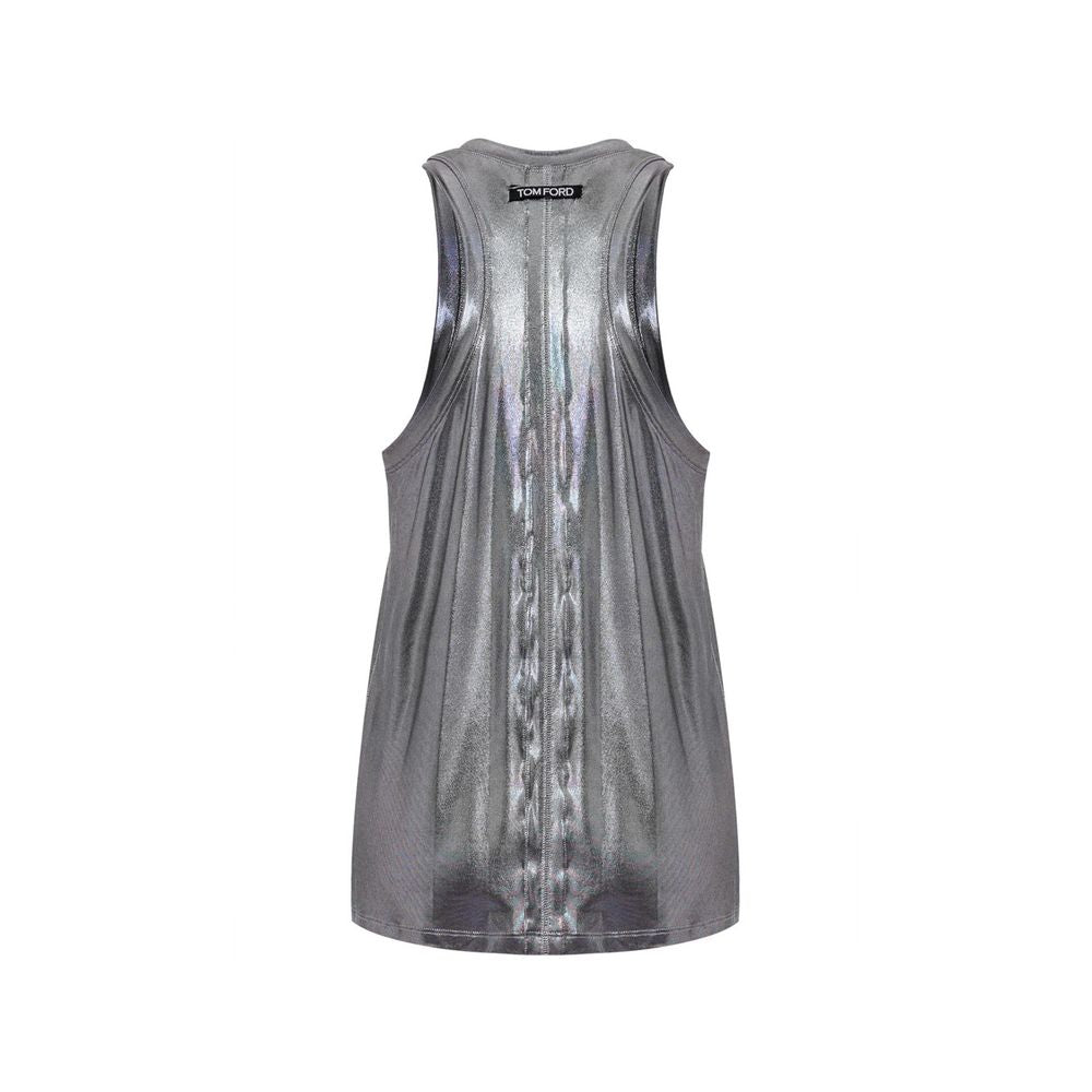 Gray Viscose Tank Tops