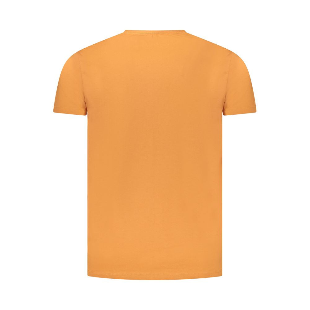 Orange Cotton Men T-Shirt