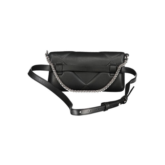 Black Polyester Women Handbag