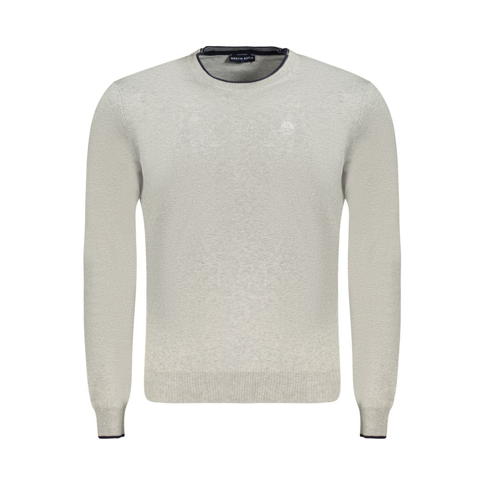 Gray Cotton Men Sweater