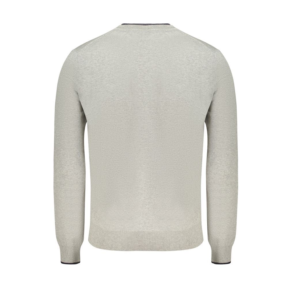 Gray Cotton Men Sweater