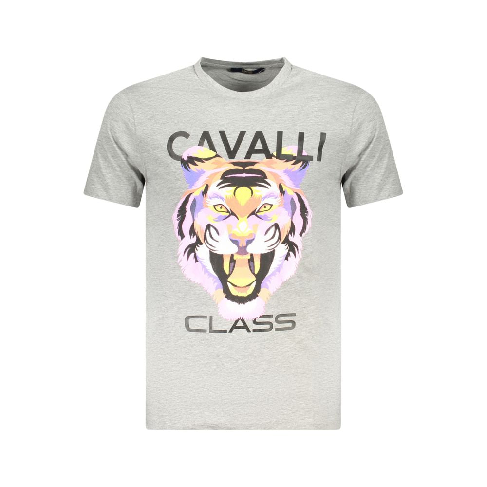 Gray Cotton Men T-Shirt