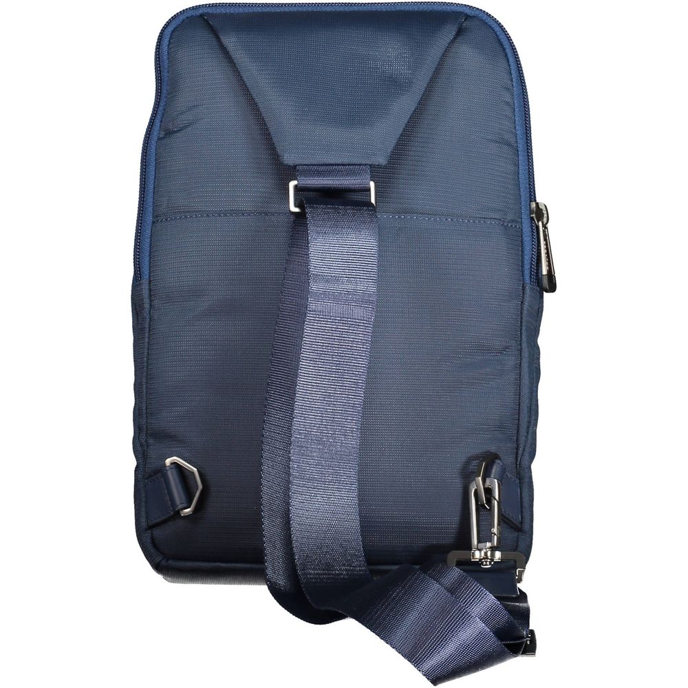 Blue Recycled Polyethylene Men Shoulder Bag