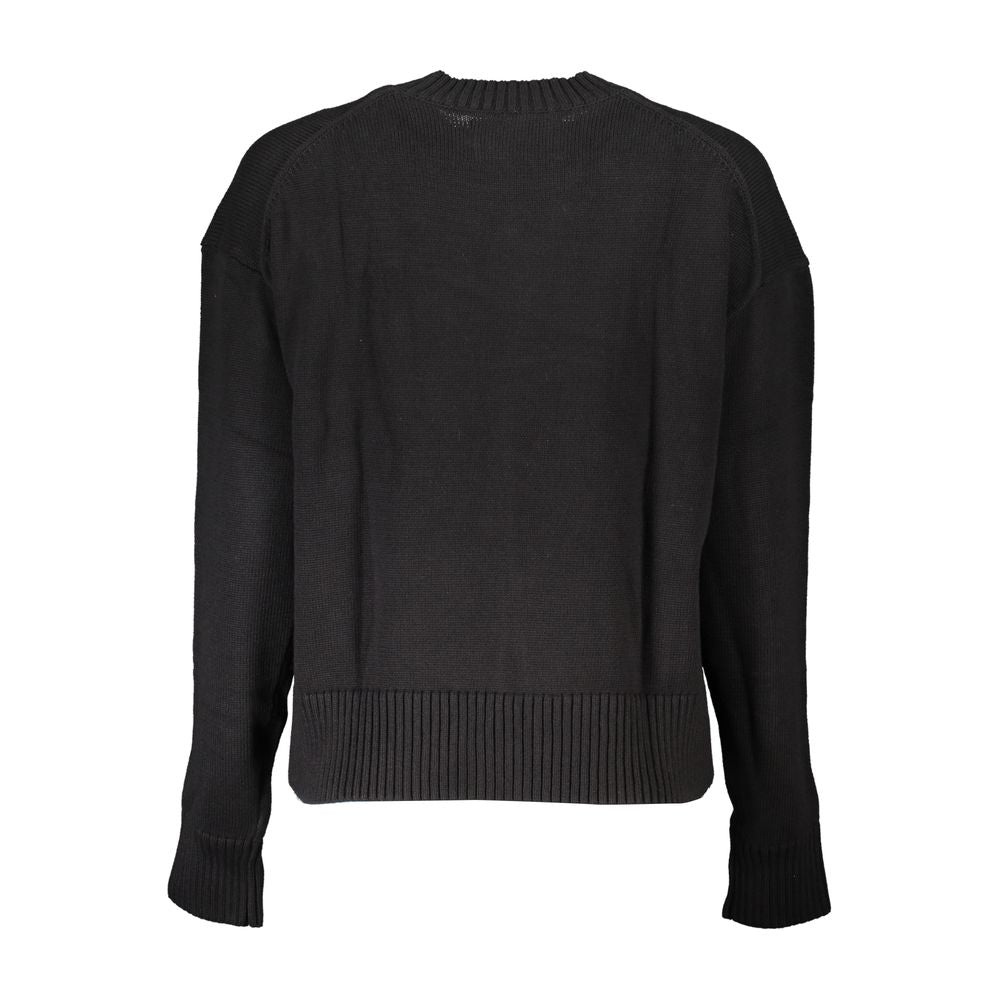 Black Cotton Women's Sweater