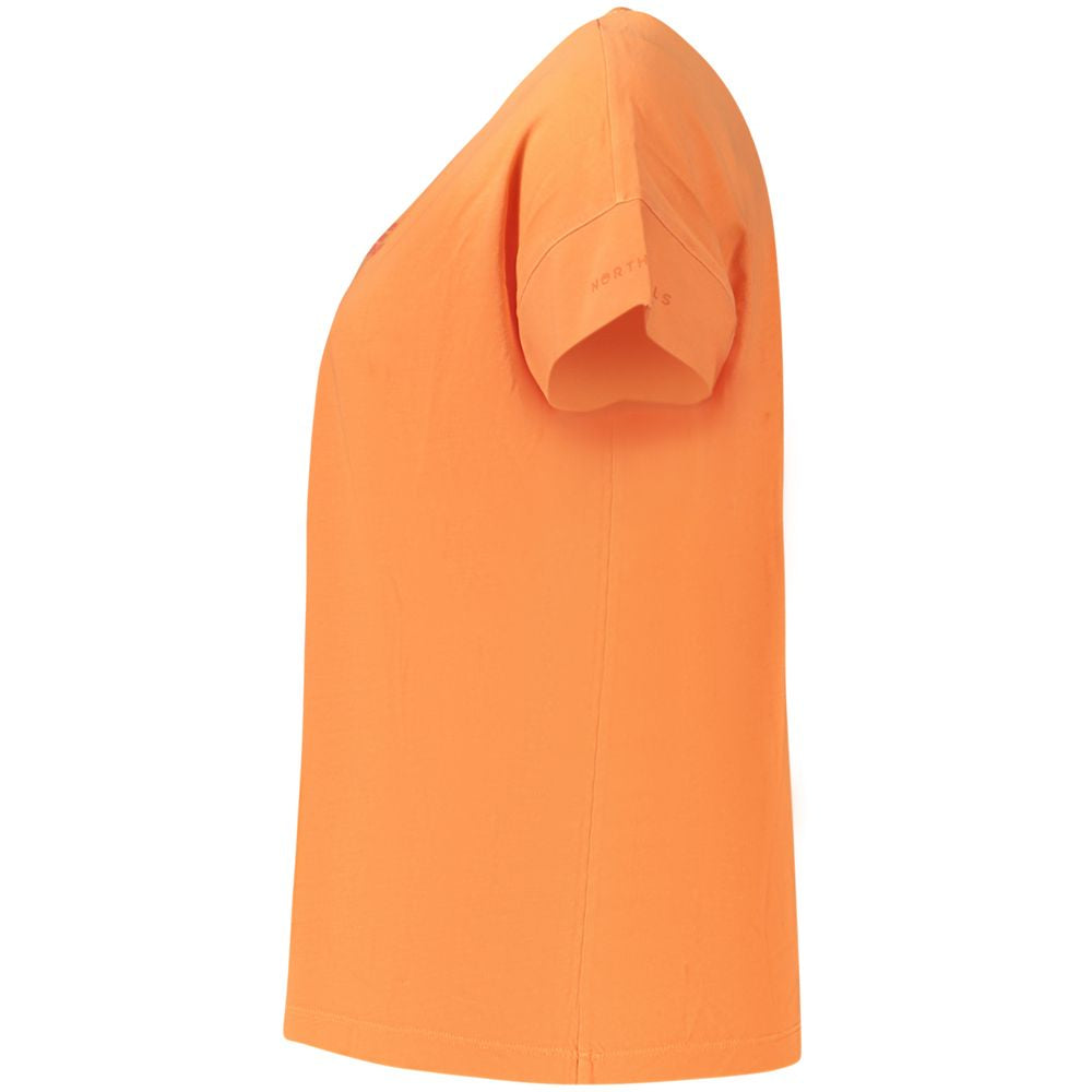 Orange Cotton Tops & T-Shirt