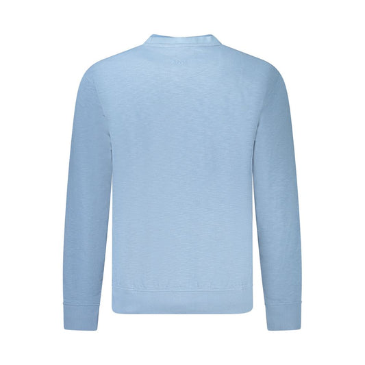 Blue Cotton Men Sweater