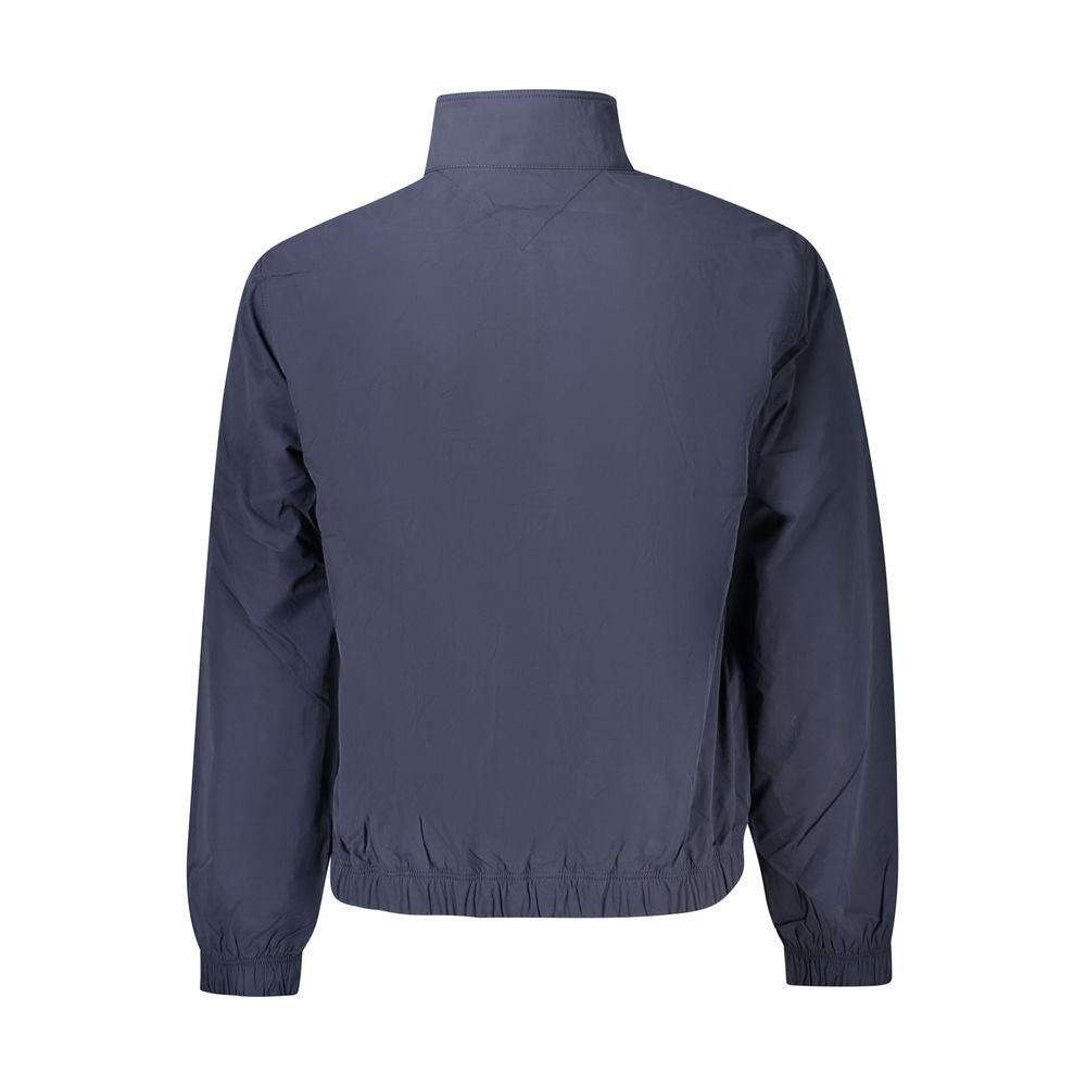 Blue Polyester Men Jacket