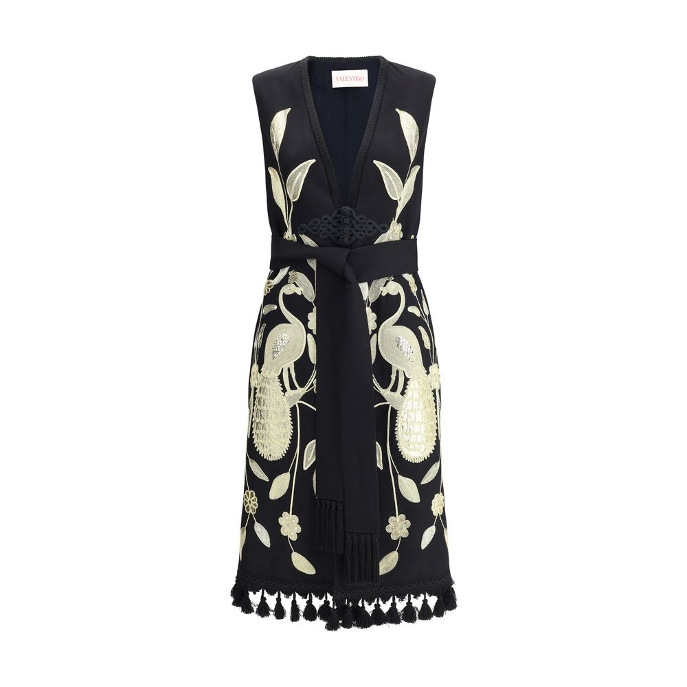 Embroidered long Vest