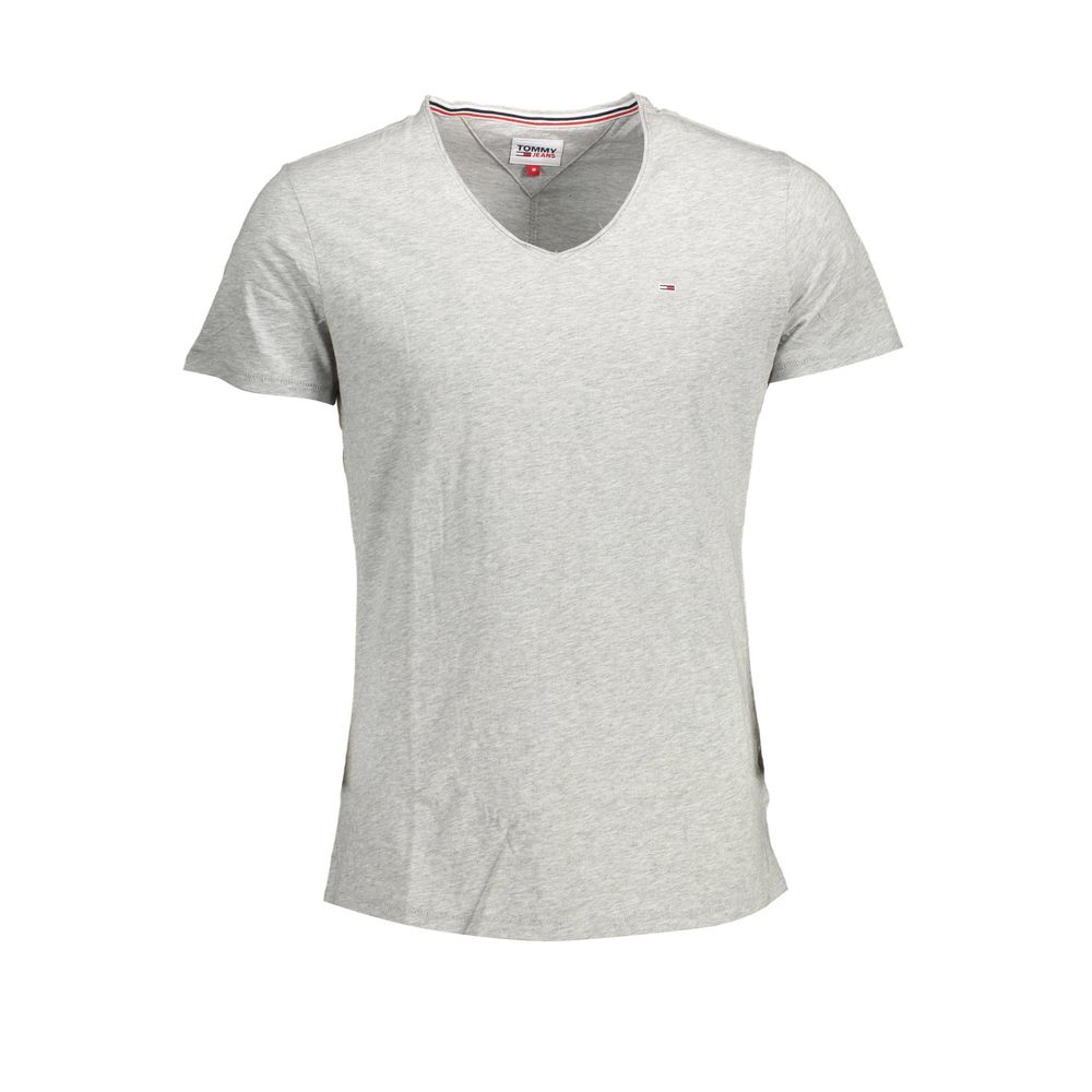 Gray Cotton Men T-Shirt