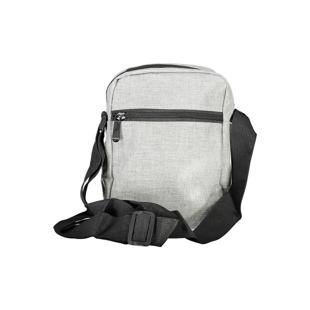 Gray Polyester Men Shoulder Bag