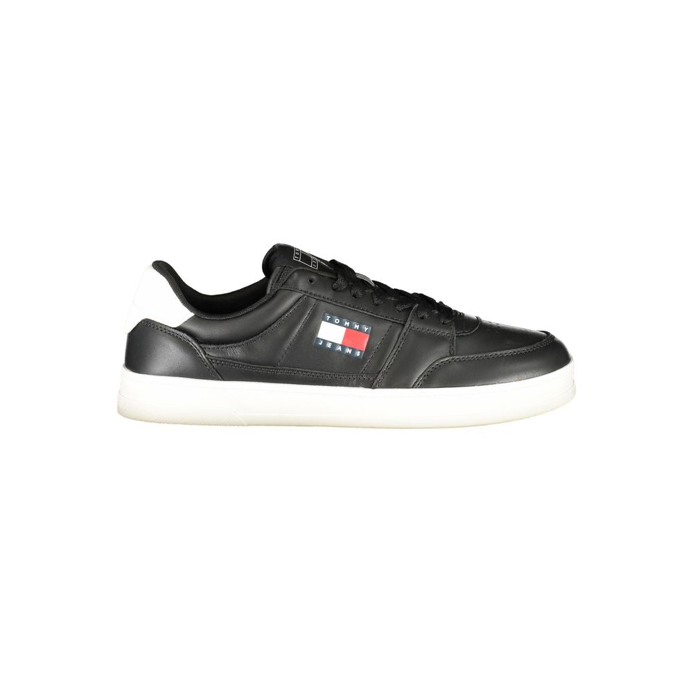Black Leather Men Sneaker