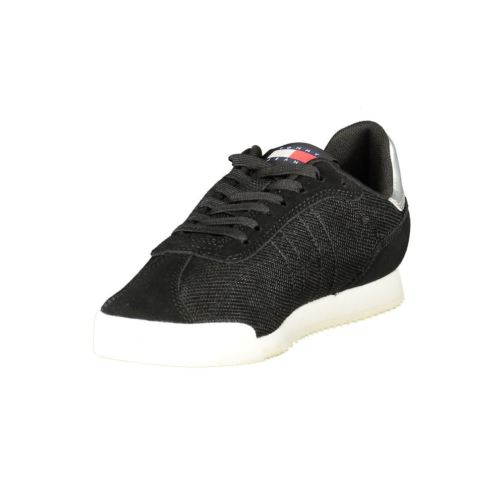 Black Polyester Sneaker