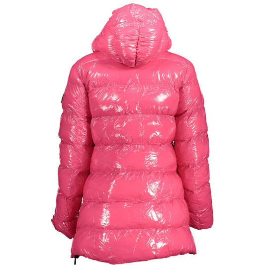 Pink Polyester Jackets & Coat