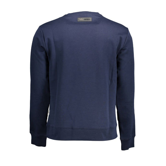 Blue Cotton Men Sweater