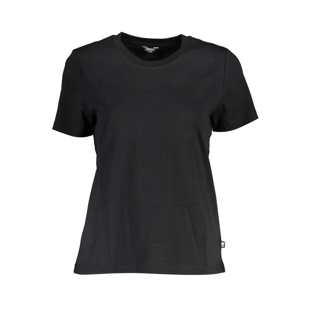 Black Cotton Women T-Shirt
